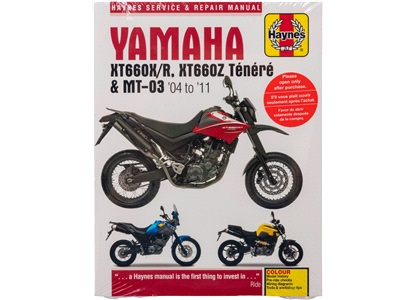 Verkstedhåndbok, Yamaha XT660/MT-03