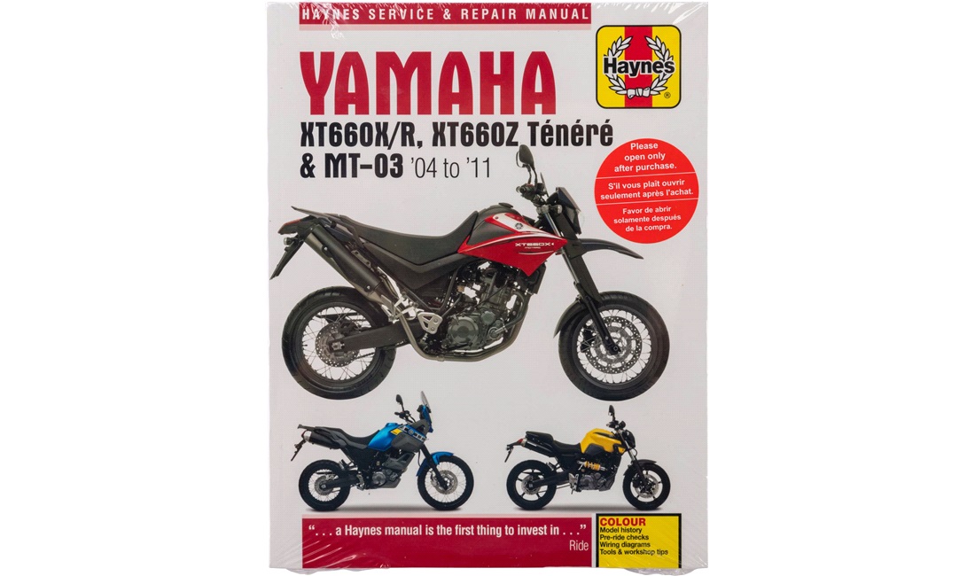  Verkstedhåndbok, Yamaha XT660/MT-03