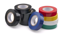 Isoleringstape 10 ruller 5xsort 5xfarvet