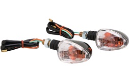 Blinklyssæt mini e-mærket med klart glas