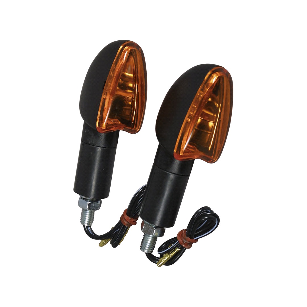 Scooped Blinkerset, 2 st "mini" lång, 12V-10W