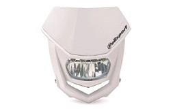 Polisport forlygte med LED, hvid 