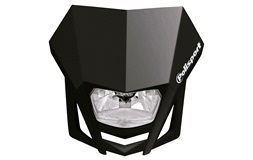 Polisport forlygte med H4 halogen, sort