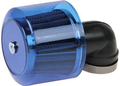 Powerfilter Ø35mm, blå, 90 grader studs