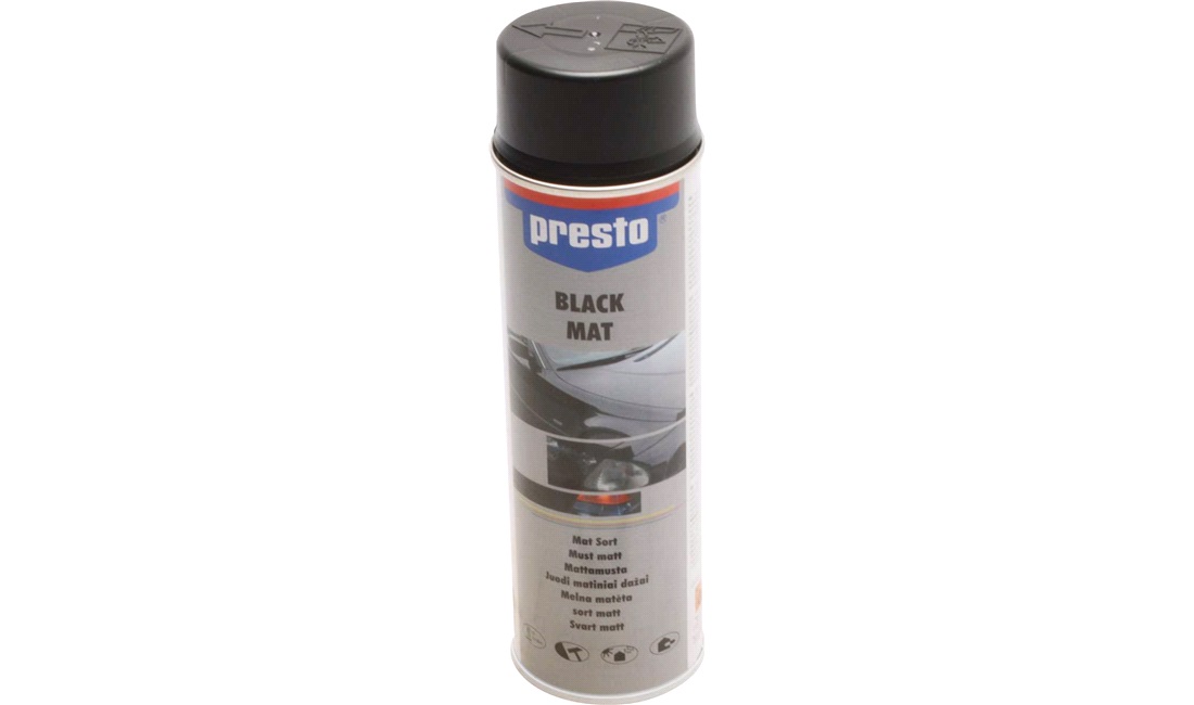  Spraymaling, matsort, acryl, 500 ml
