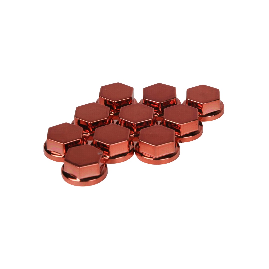 Scooped Covers, Rød, 12 Mm, 10 Stk