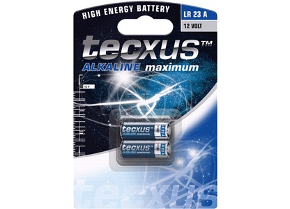 Alkaline batteri A23 / LR23 2-pack Tecxu