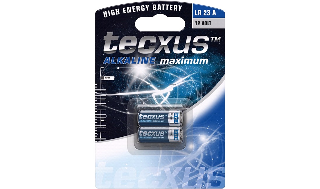  Alkaline batteri A23 / LR23 2-pack Tecxus