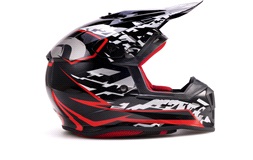 Crosshjelm NEX Racing Kids sort/rød M