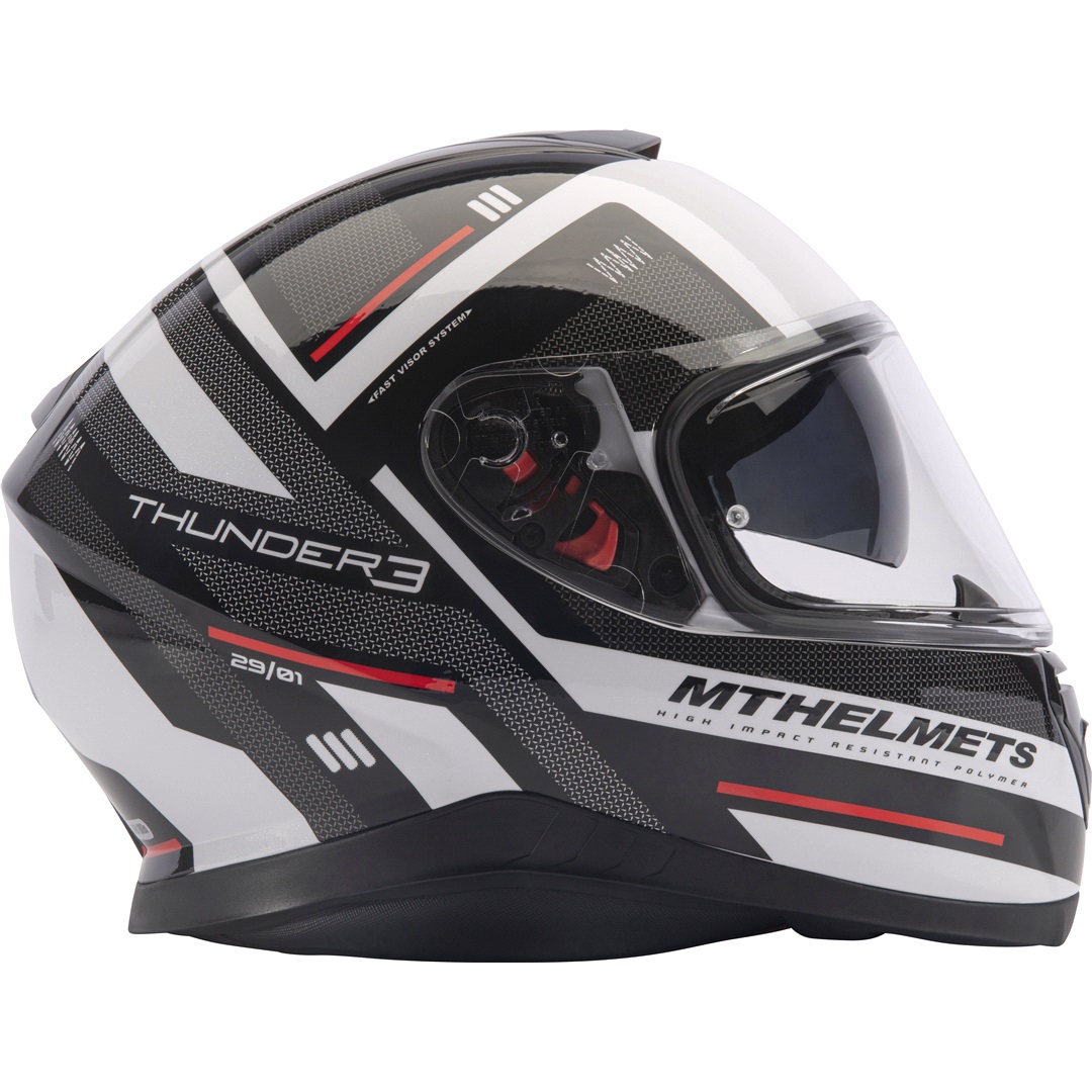 MT Helmets Hjälm MT THunder3 SV Effect svart/röd L