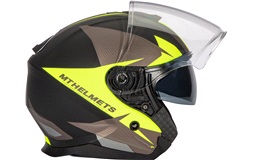 Pilothjelm MT Thunder 3 Jet sort/gul M