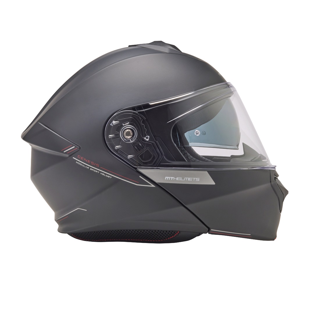 Mt Helmets Flip-up Hjelm Mt Genesis Sv Mattsvart Xs