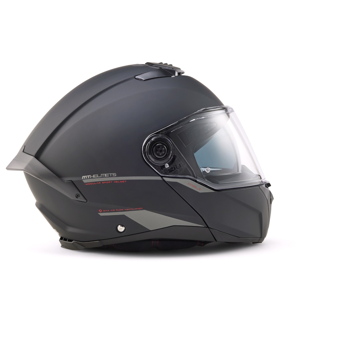 Mt Helmets Flip-up Hjelm Mt Atom 2 Sv Matsort S