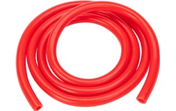 Bensinslang, röd, per meter Ø5 mm.