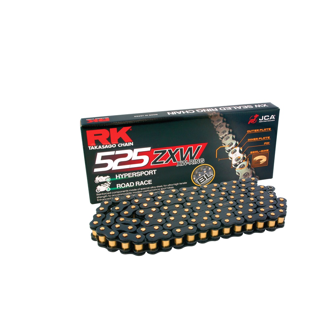 RK Chain Kedja RK BL525ZXW Svart/Guld XW-ring 12>