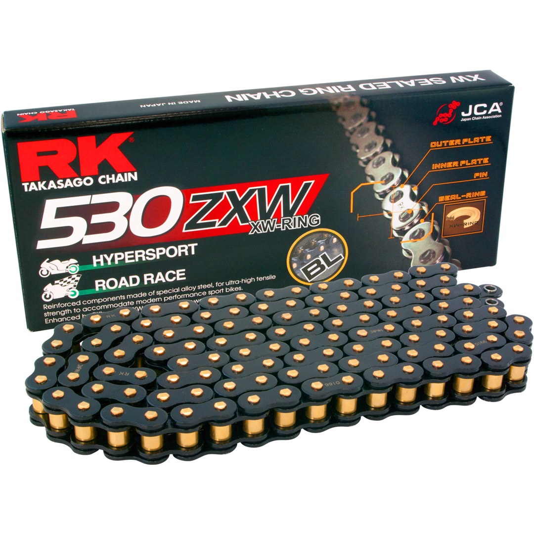 RK Chain Kedja RK BL530ZXW Svart/Guld XW-ring 120