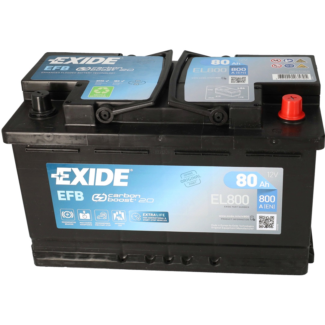 Exide Batteri - EL800 - Start-Stop EFB