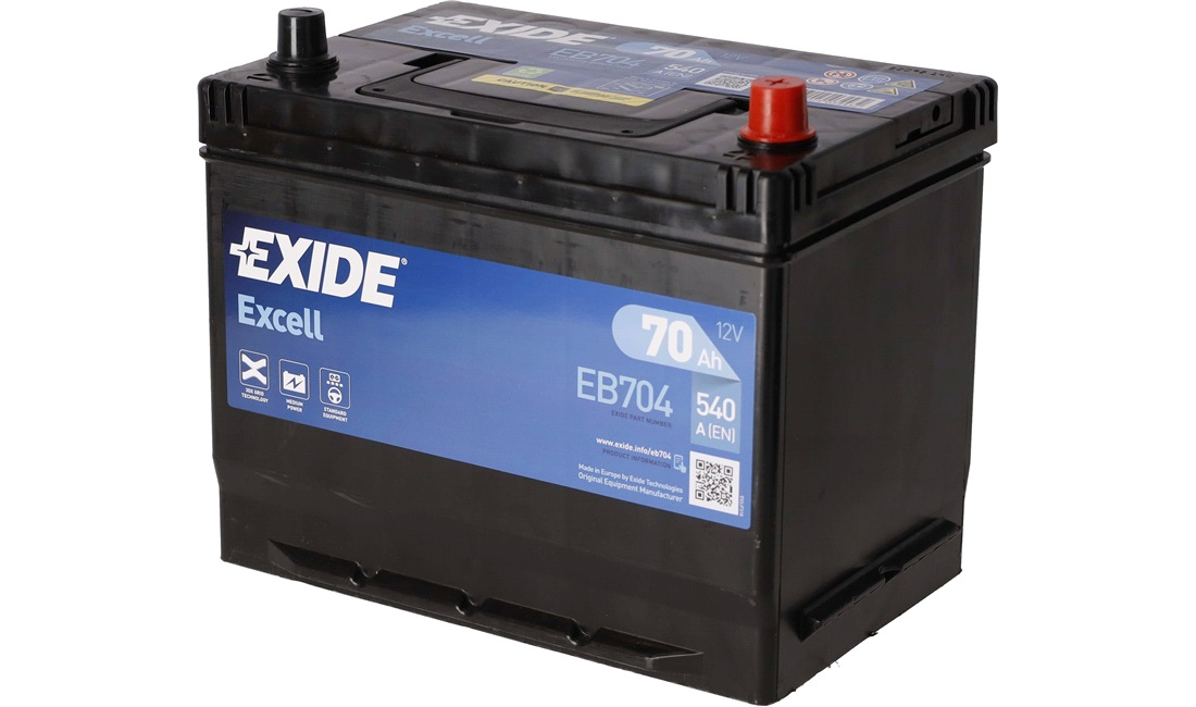 EXIDE EXCELL Batterie EB705 12V 70Ah 540A Korean B1+B6 Bleiakkumulator  031SE, 570 24