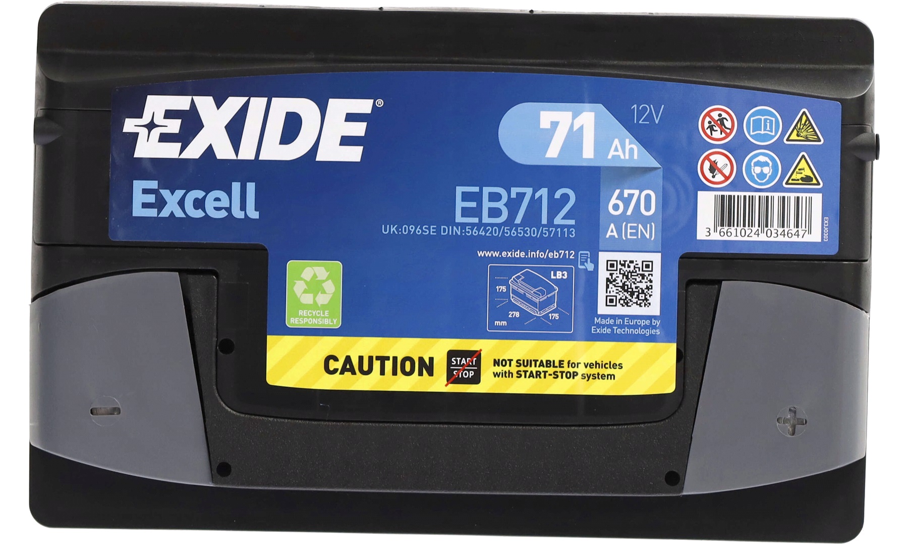 Heib - Batteria agli ioni di litio per Mitac Mio C700-1250mAh, 3
