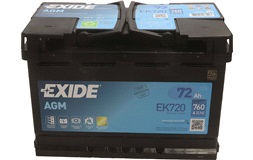 Batteri - EK720 - AGM - (Exide)