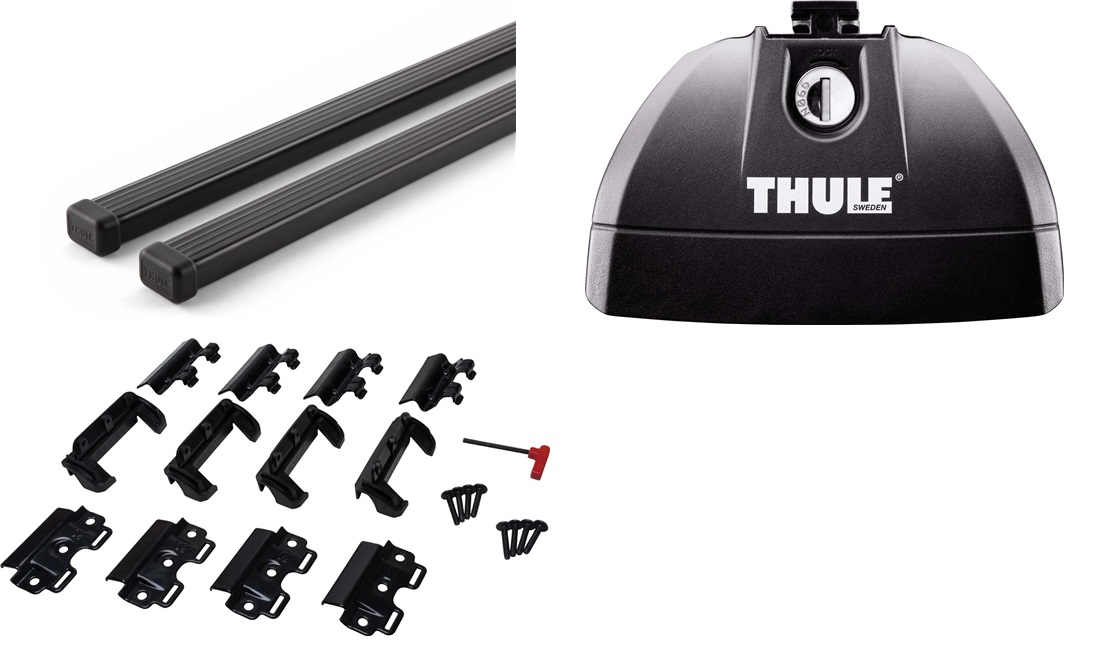  Tagbøjler, Thule SquareBar Sort