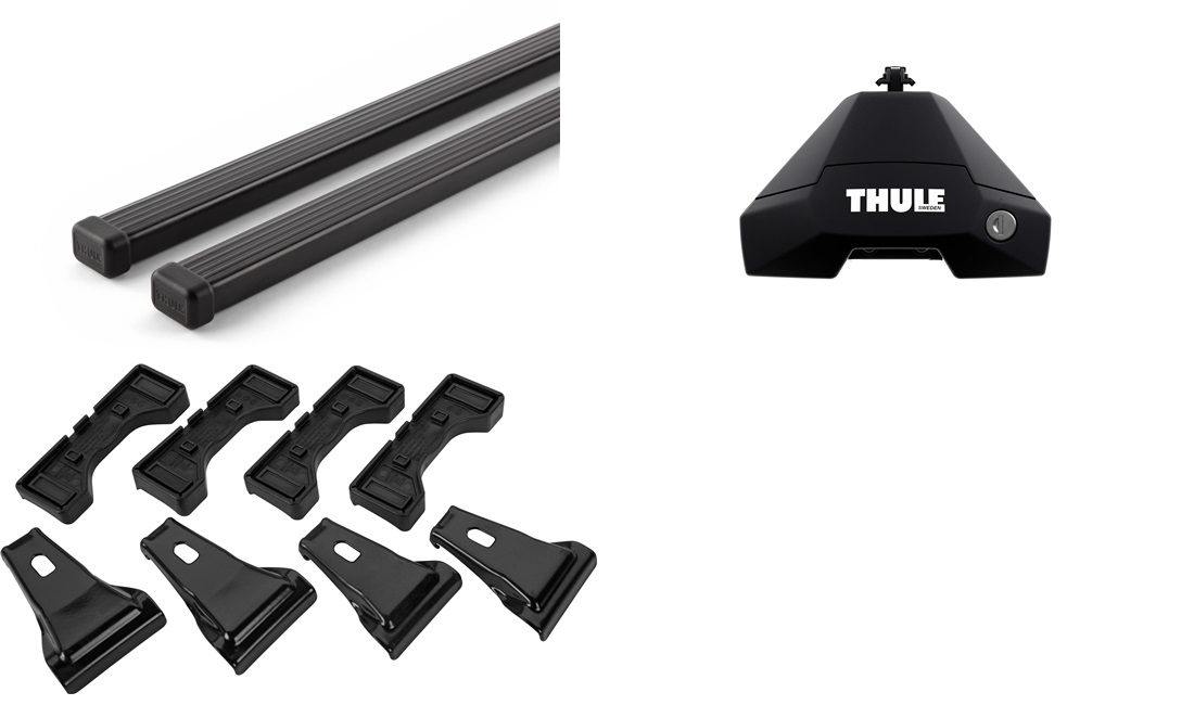 Tagbøjler, Thule SquareBar EVO Sort