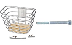 Cykelkurv alu/træ 28" sølv til Elegance