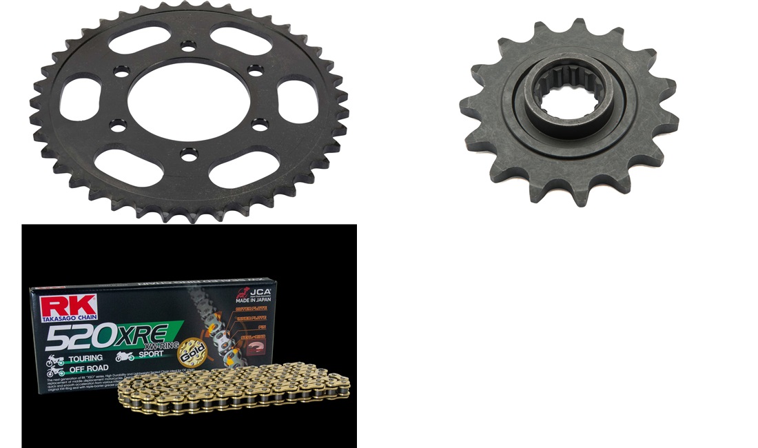  Kedjekit 15/40T RK 520XSO Guld ZX6R 98-01