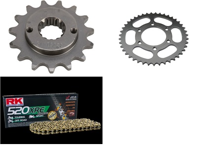 Kedjekit 15/43T RK520XSO Guld ZX6R 05-06