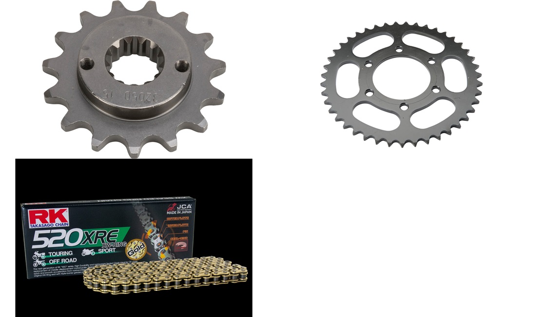  Kedjekit 15/43T RK 520XSO Guld ZX6R 05-06