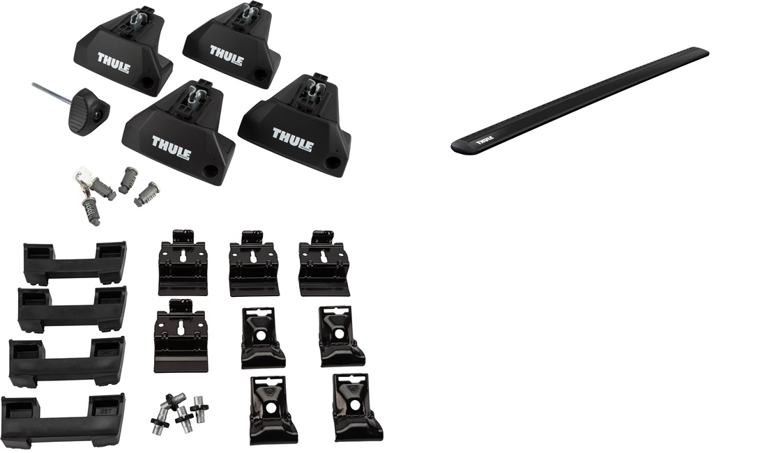  Tagbøjler, Thule WingBar EVO Sort
