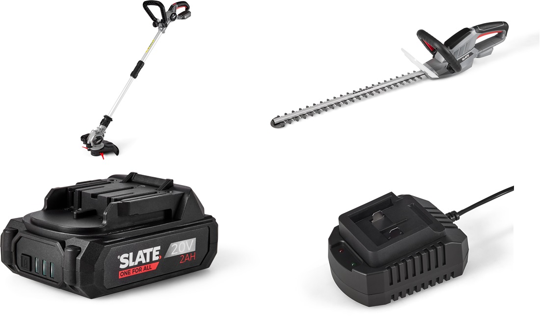 SLATE Kombis t H kkeklipper Gr strimmer Inkl Batteri Og Lader 