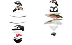 Skjoldsett, hvid/sort/rød, VGA Grido